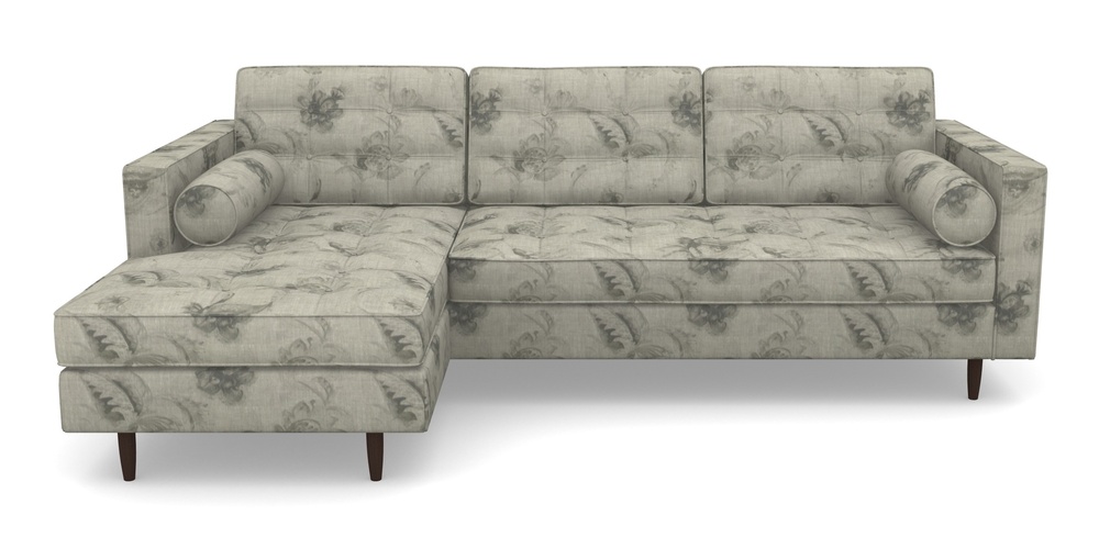 Product photograph of Marylebone Lhf Chaise In Floral Linen - Lela Mystery Oat Sepia from Sofas and Stuff Limited