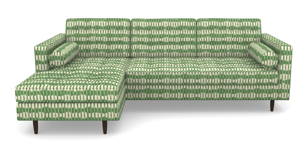 Product photograph of Marylebone Lhf Chaise In V A Brompton Collection - Ikat - Basil from Sofas and Stuff Limited