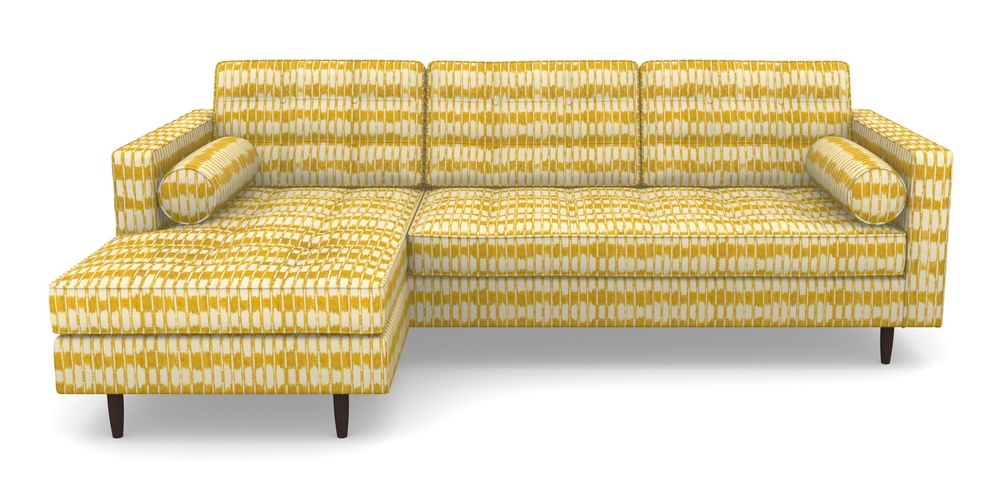 Product photograph of Marylebone Lhf Chaise In V A Brompton Collection - Ikat - Corn from Sofas and Stuff Limited