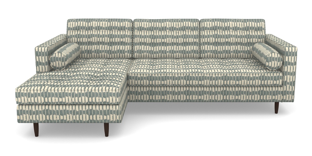 Product photograph of Marylebone Lhf Chaise In V A Brompton Collection - Ikat - Pebble from Sofas and Stuff Limited