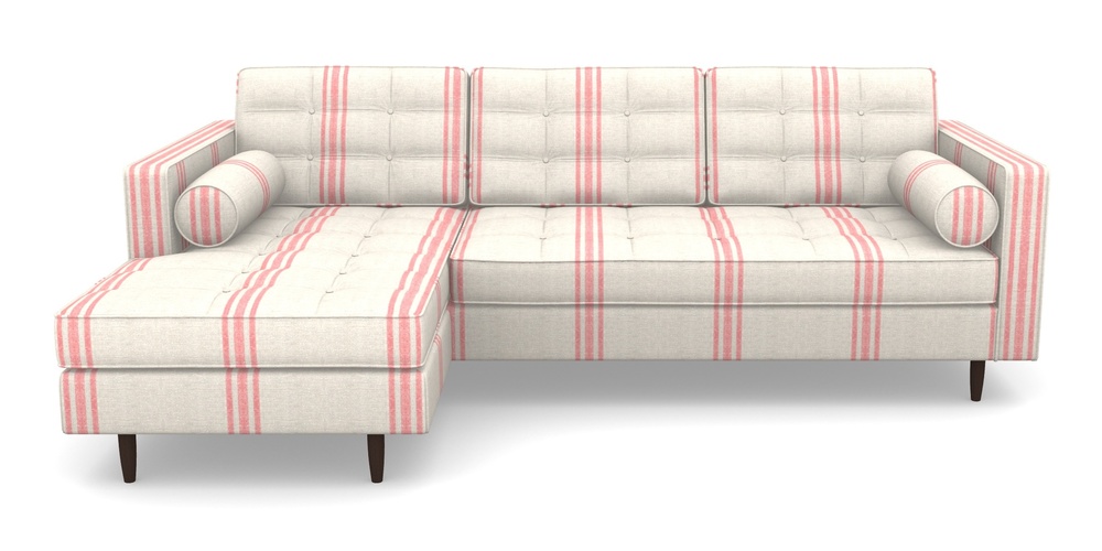 Product photograph of Marylebone Lhf Chaise In Walloon Linen - Red from Sofas and Stuff Limited