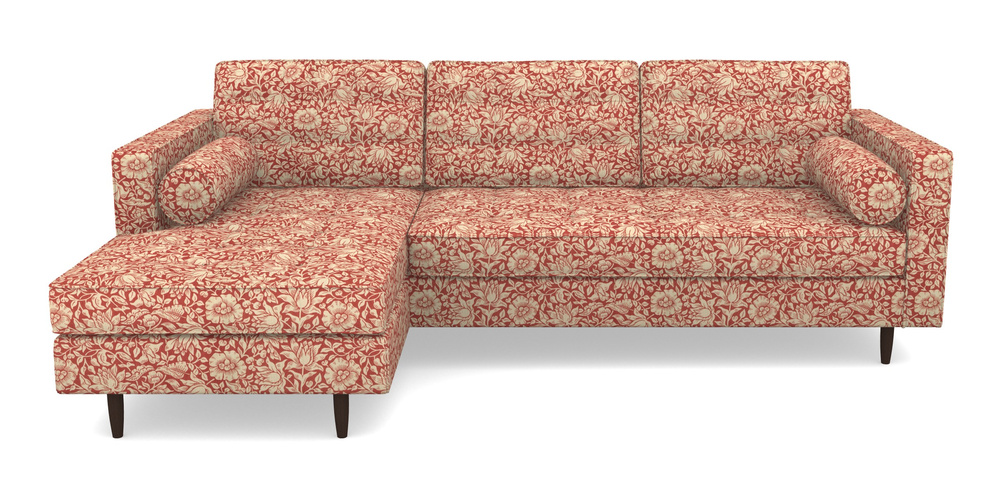 Product photograph of Marylebone Lhf Chaise In William Morris Collection - Mallow - Madder from Sofas and Stuff Limited