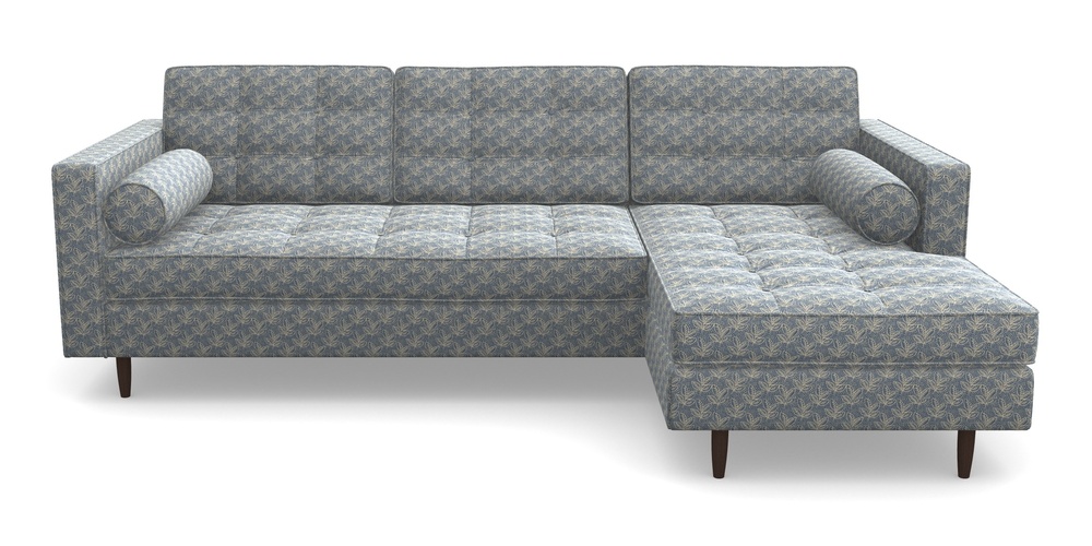 Product photograph of Marylebone Rhf Chaise In Cloth 21 - Decorative Leaf - Bilberry from Sofas and Stuff Limited