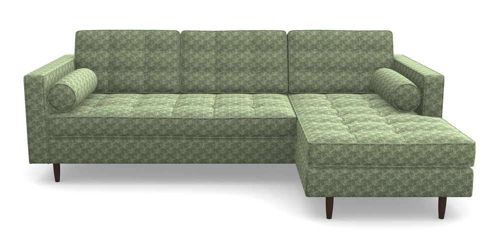 Product photograph of Marylebone Rhf Chaise In Cloth 21 - Decorative Leaf - Forest from Sofas and Stuff Limited