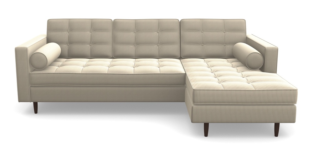 Product photograph of Marylebone Rhf Chaise In Cloth 21 - Simple Stripe - Beech from Sofas and Stuff Limited