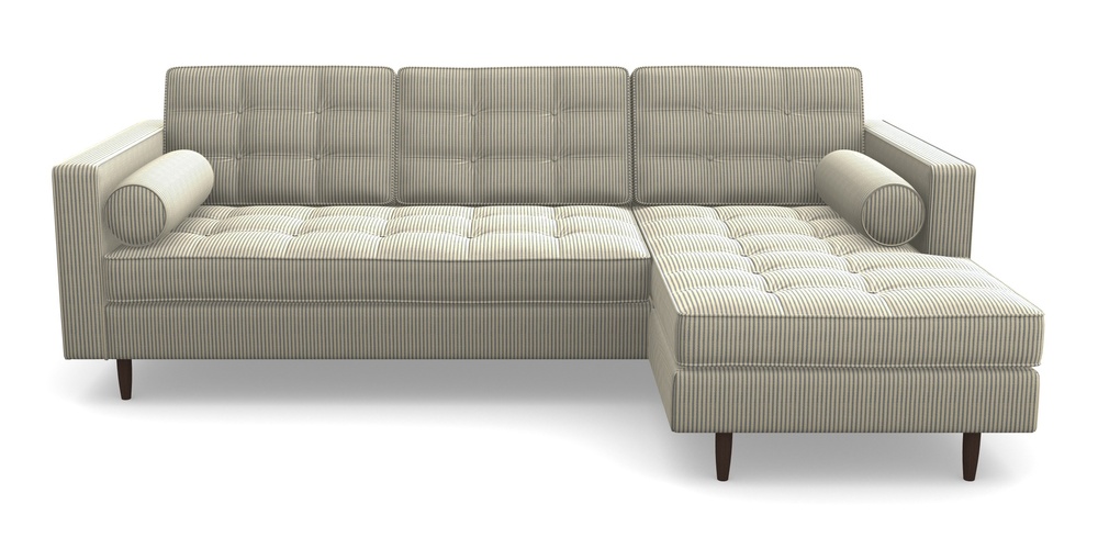 Product photograph of Marylebone Rhf Chaise In Cloth 21 - Simple Stripe - Bilberry from Sofas and Stuff Limited