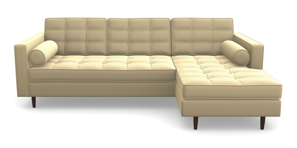 Product photograph of Marylebone Rhf Chaise In Cloth 21 - Simple Stripe - Canary from Sofas and Stuff Limited