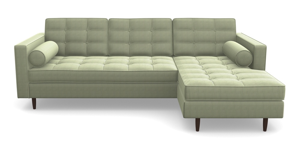 Product photograph of Marylebone Rhf Chaise In Cloth 21 - Simple Stripe - Forest from Sofas and Stuff Limited