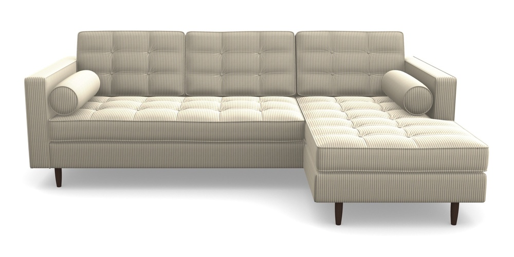 Product photograph of Marylebone Rhf Chaise In Cloth 21 - Simple Stripe - Magnesium from Sofas and Stuff Limited