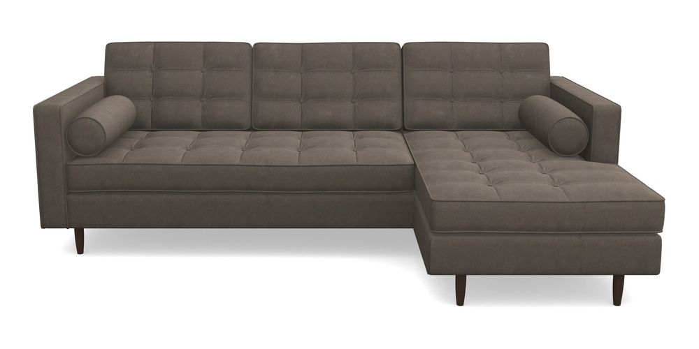 Product photograph of Marylebone Rhf Chaise In Clever Tough And Eco Velvet - Chrome from Sofas and Stuff Limited