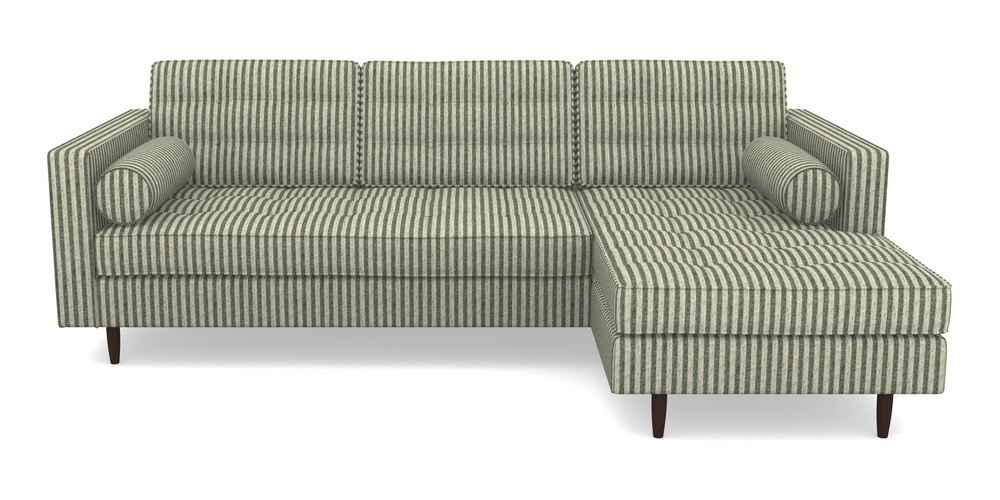 Product photograph of Marylebone Rhf Chaise In Cloth 22 - Pinstripe - Courgette from Sofas and Stuff Limited