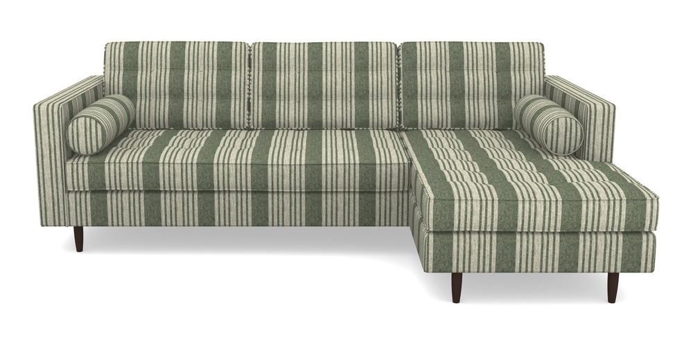 Product photograph of Marylebone Rhf Chaise In Cloth 22 - Bayadere - Courgette from Sofas and Stuff Limited