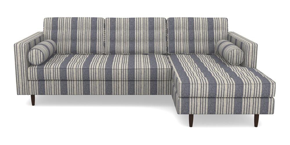 Product photograph of Marylebone Rhf Chaise In Cloth 22 - Bayadere - Deep Water from Sofas and Stuff Limited