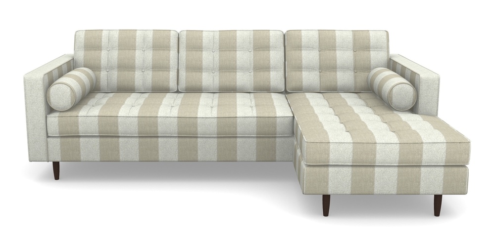 Product photograph of Marylebone Rhf Chaise In Dovedale Linen Stripe - Chalk from Sofas and Stuff Limited