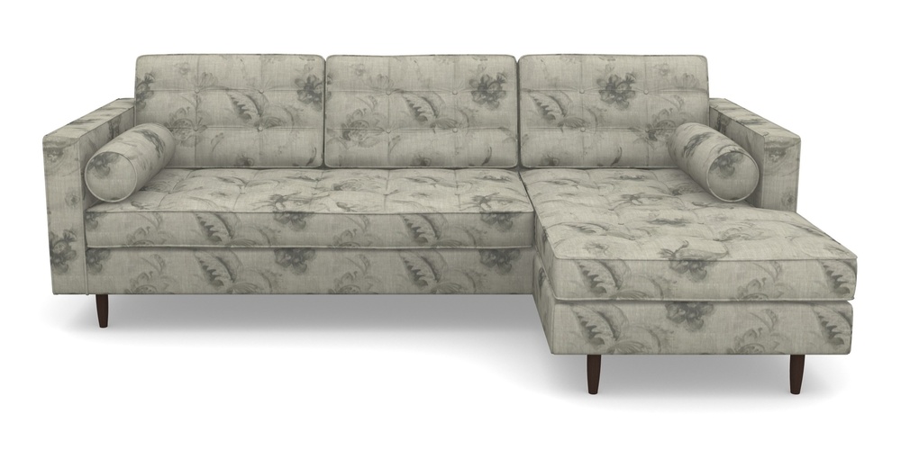 Product photograph of Marylebone Rhf Chaise In Floral Linen - Lela Mystery Oat Sepia from Sofas and Stuff Limited