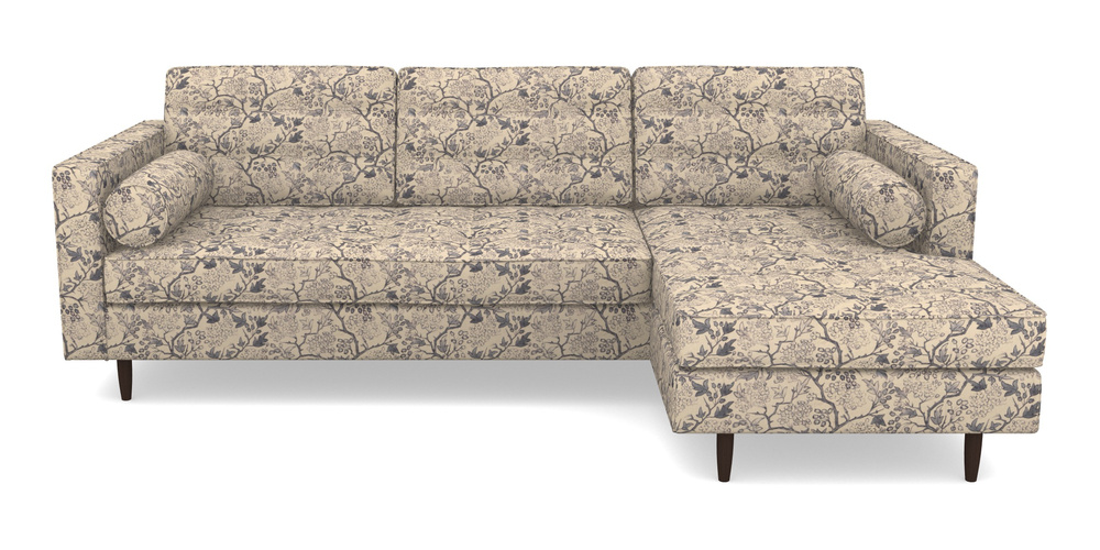 Product photograph of Marylebone Rhf Chaise In Rhs Collection - Gertrude Jekyll Linen Cotton Blend - Navy from Sofas and Stuff Limited