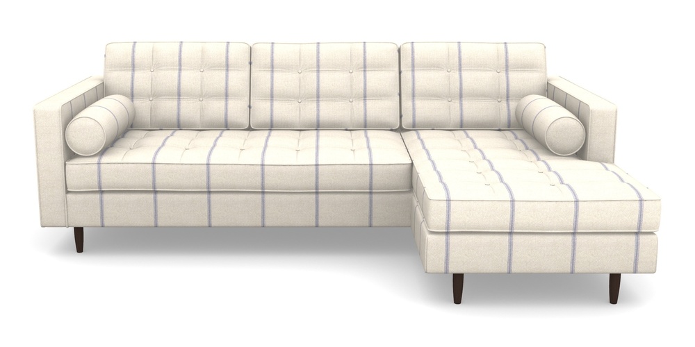 Product photograph of Marylebone Rhf Chaise In Grain Sack Stripe - Blue from Sofas and Stuff Limited