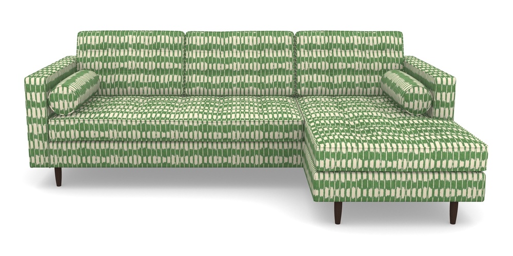 Product photograph of Marylebone Rhf Chaise In V A Brompton Collection - Ikat - Basil from Sofas and Stuff Limited