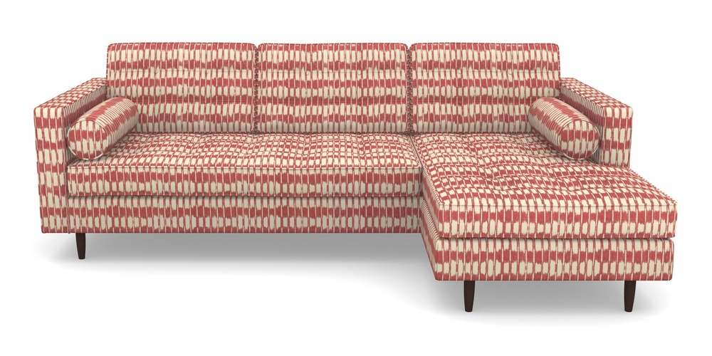 Product photograph of Marylebone Rhf Chaise In V A Brompton Collection - Ikat - Chilli from Sofas and Stuff Limited