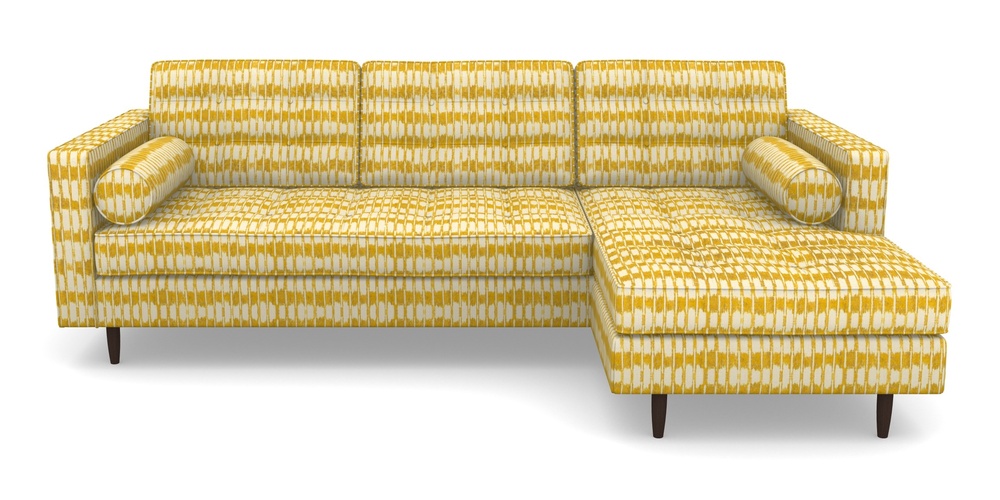 Product photograph of Marylebone Rhf Chaise In V A Brompton Collection - Ikat - Corn from Sofas and Stuff Limited