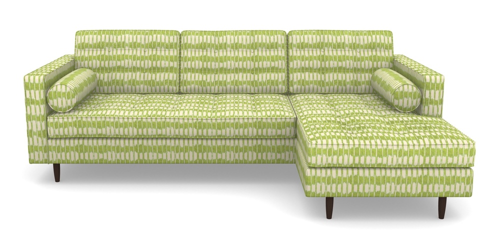 Product photograph of Marylebone Rhf Chaise In V A Brompton Collection - Ikat - Lime from Sofas and Stuff Limited