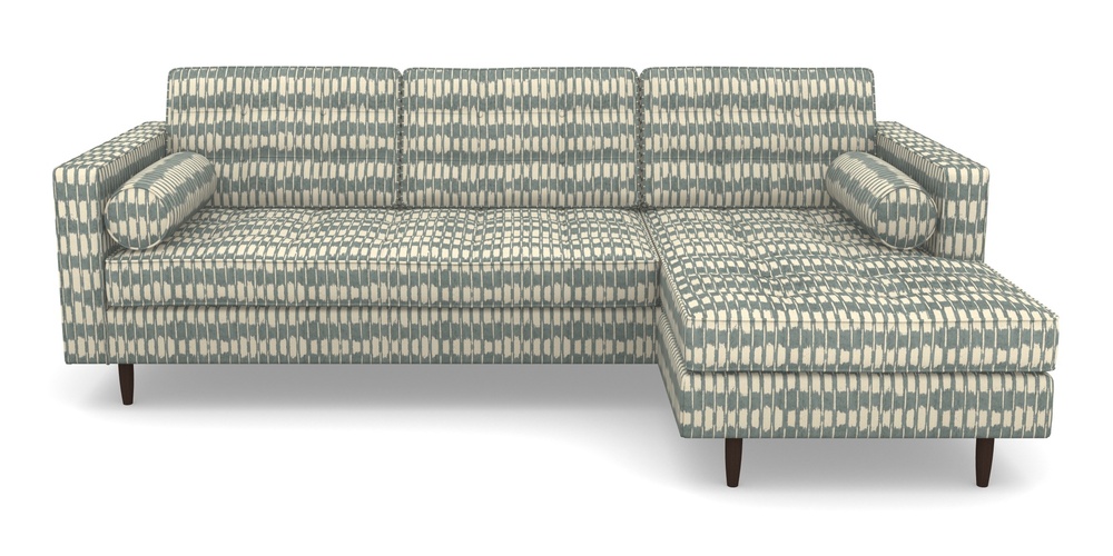 Product photograph of Marylebone Rhf Chaise In V A Brompton Collection - Ikat - Pebble from Sofas and Stuff Limited