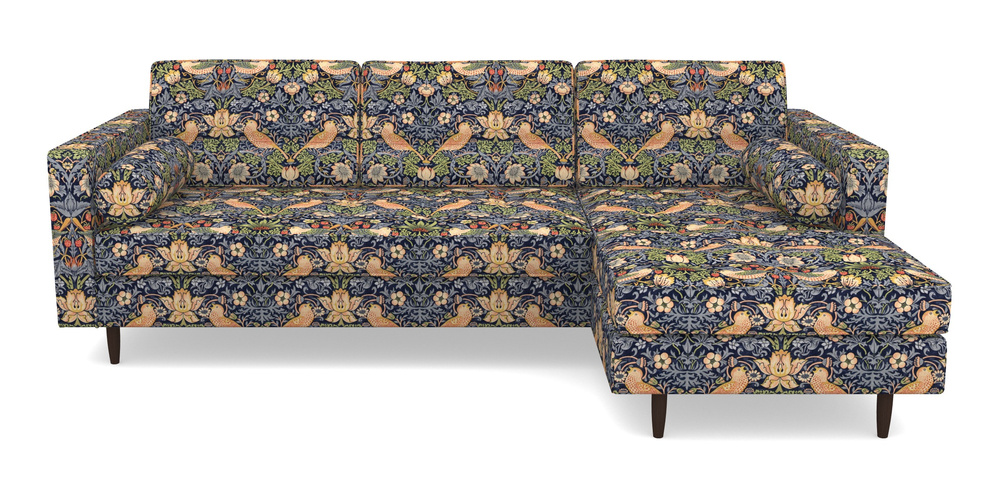 Product photograph of Marylebone Rhf Chaise In William Morris Collection - Strawberry Thief - Indigo Mineral from Sofas and Stuff Limited