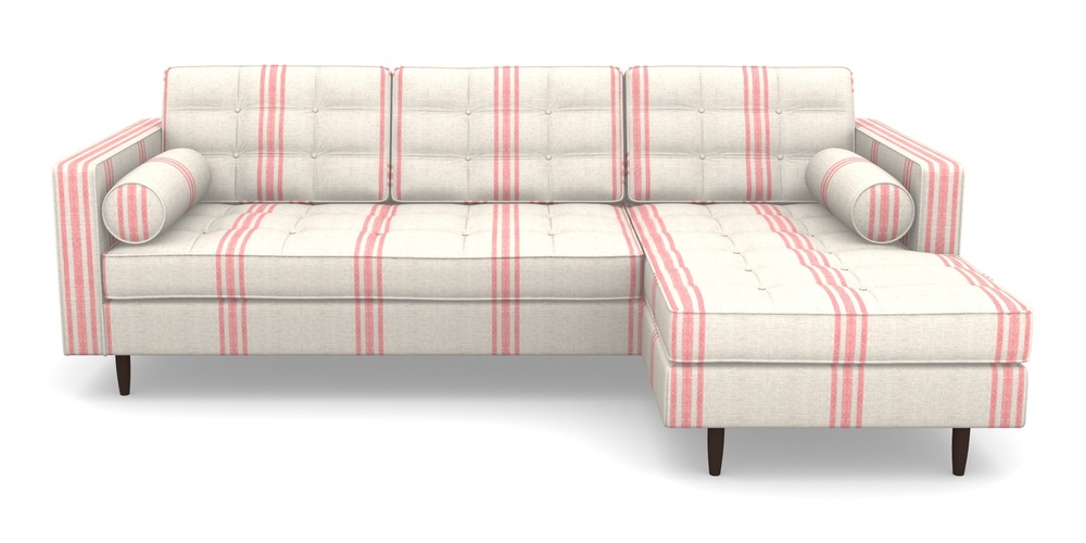 Product photograph of Marylebone Rhf Chaise In Walloon Linen - Red from Sofas and Stuff Limited