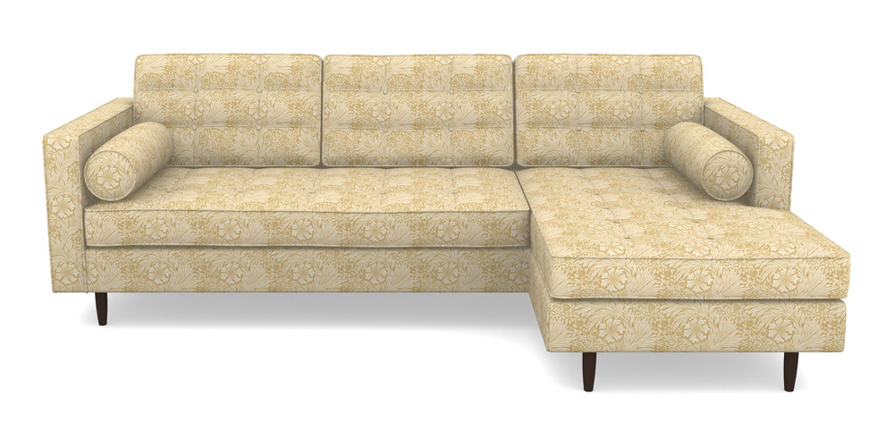 Product photograph of Marylebone Rhf Chaise In William Morris Collection - Marigold - Lichen Cowslip from Sofas and Stuff Limited