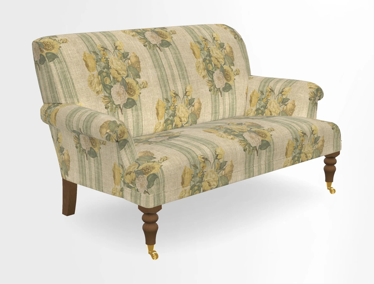 Midhurst 2 Seater Sofa in V&A Collection Botanical Collage All Over