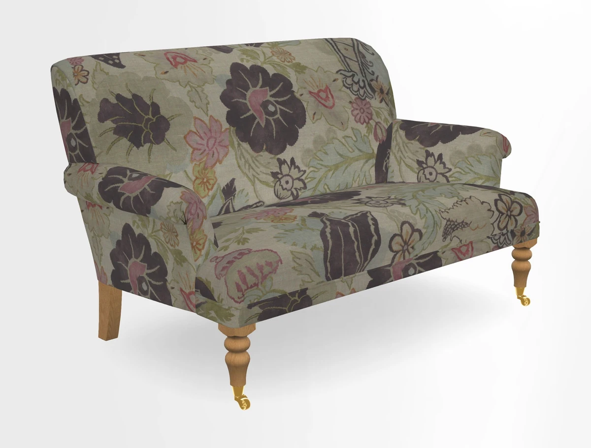 Midhurst 2 Seater Sofa in V&A Collection Botanical Collage All Over