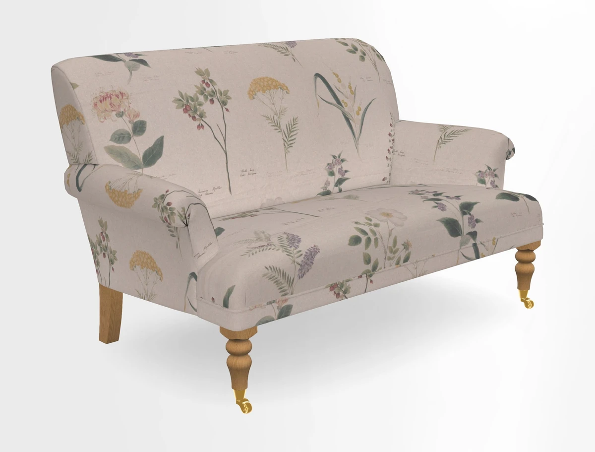 Midhurst 2 Seater Sofa in V&A Collection Botanical Collage All Over