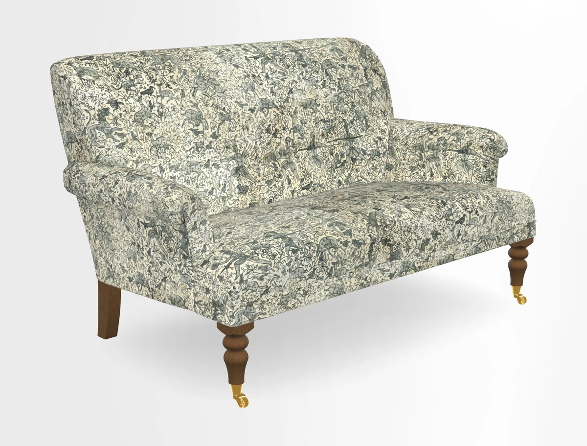 Midhurst 2 Seater Sofa in V&A Collection Botanical Collage All Over