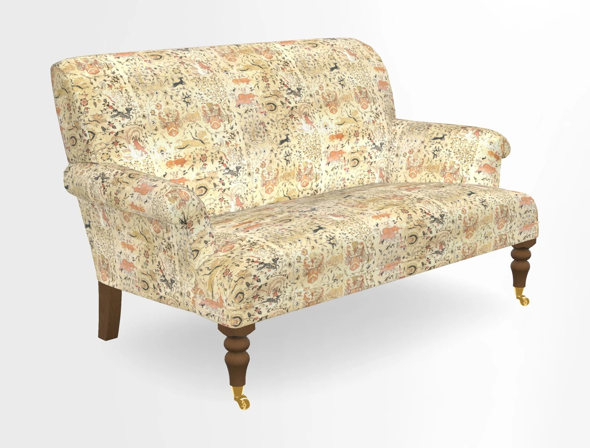 Midhurst 2 Seater Sofa in V&A Collection Botanical Collage All Over