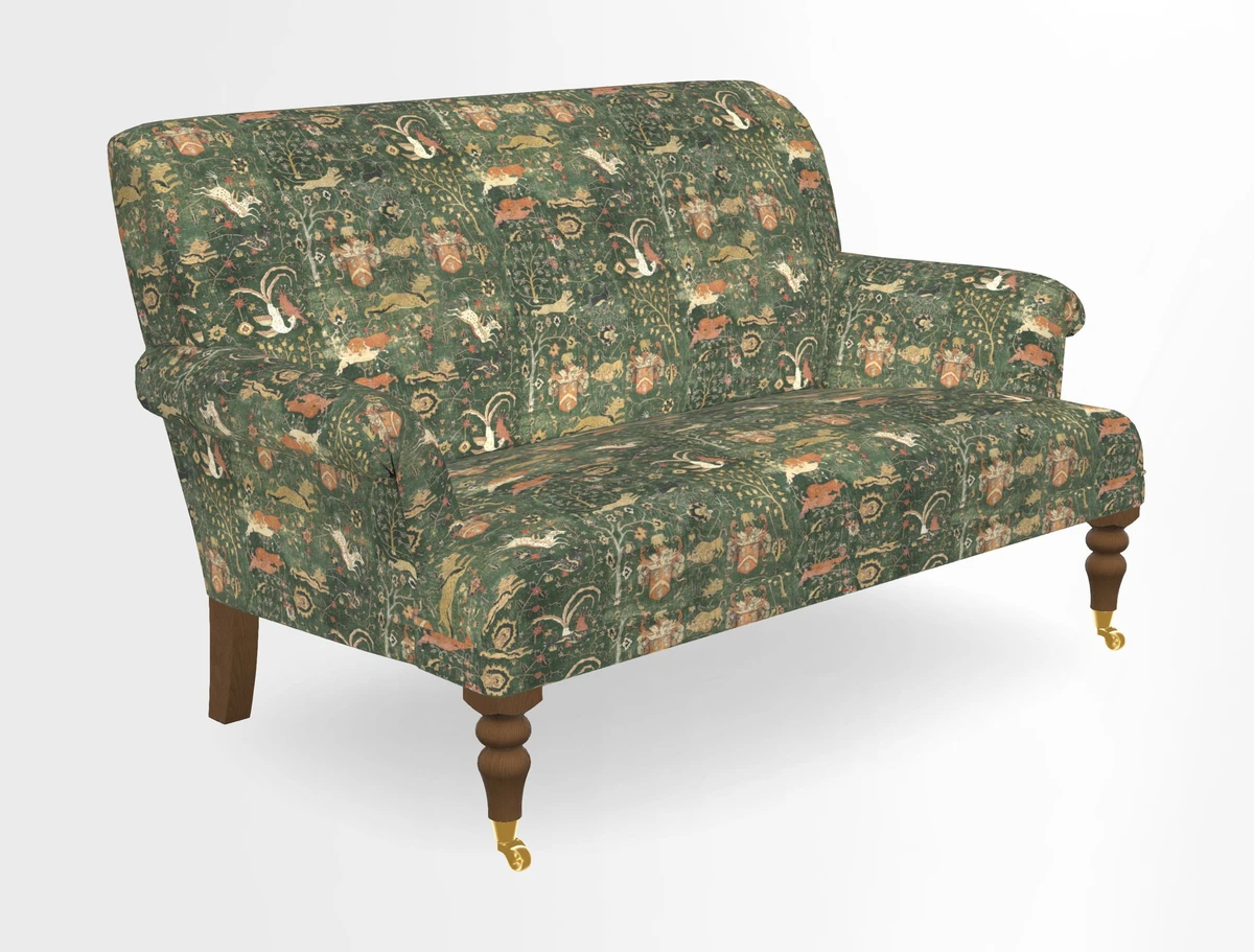 Midhurst 2 Seater Sofa in V&A Collection Botanical Collage All Over