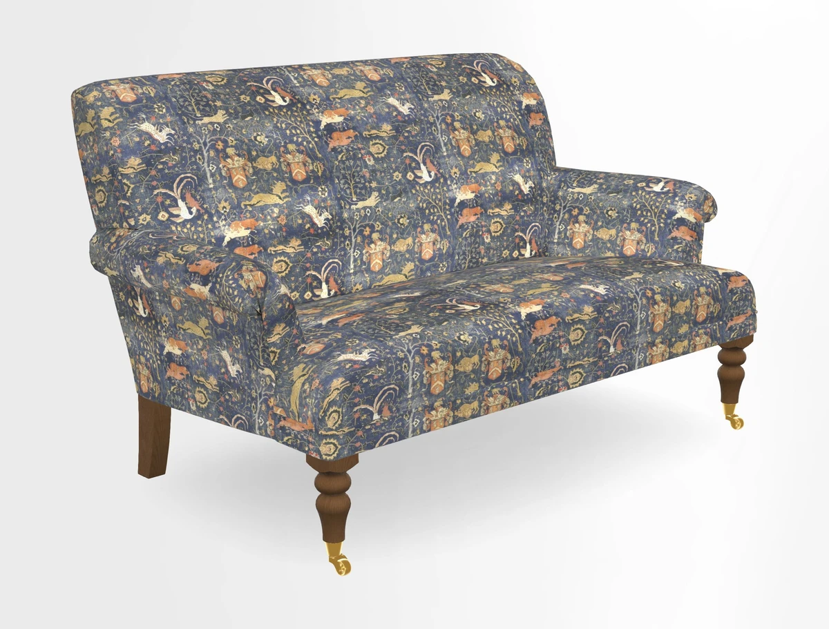 Midhurst 2 Seater Sofa in V&A Collection Botanical Collage All Over