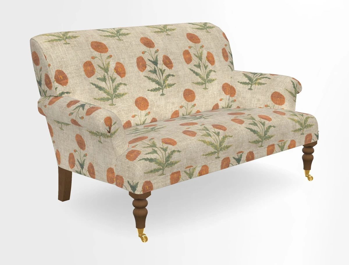 Midhurst 2 Seater Sofa in V&A Collection Botanical Collage All Over