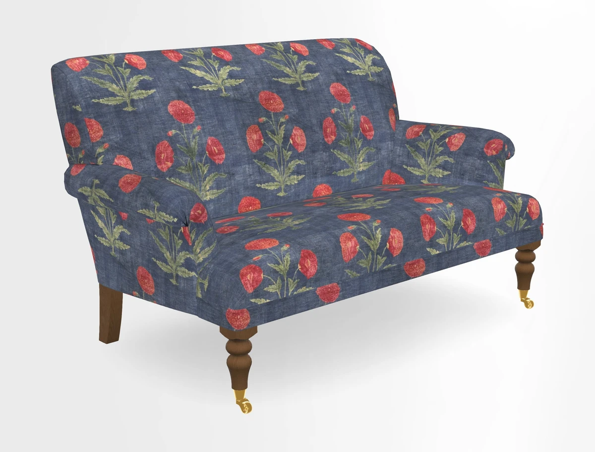 Midhurst 2 Seater Sofa in V&A Collection Botanical Collage All Over