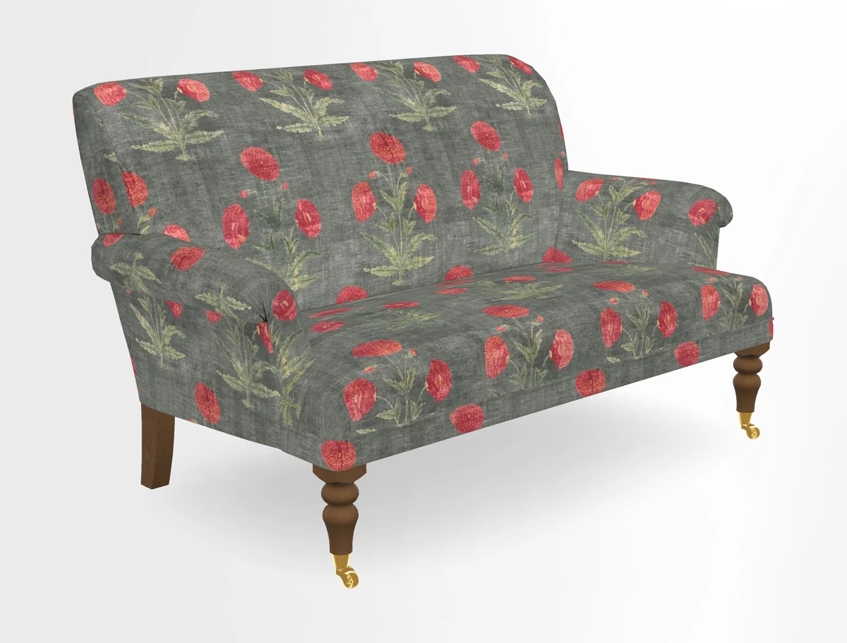 Midhurst 2 Seater Sofa in V&A Collection Botanical Collage All Over