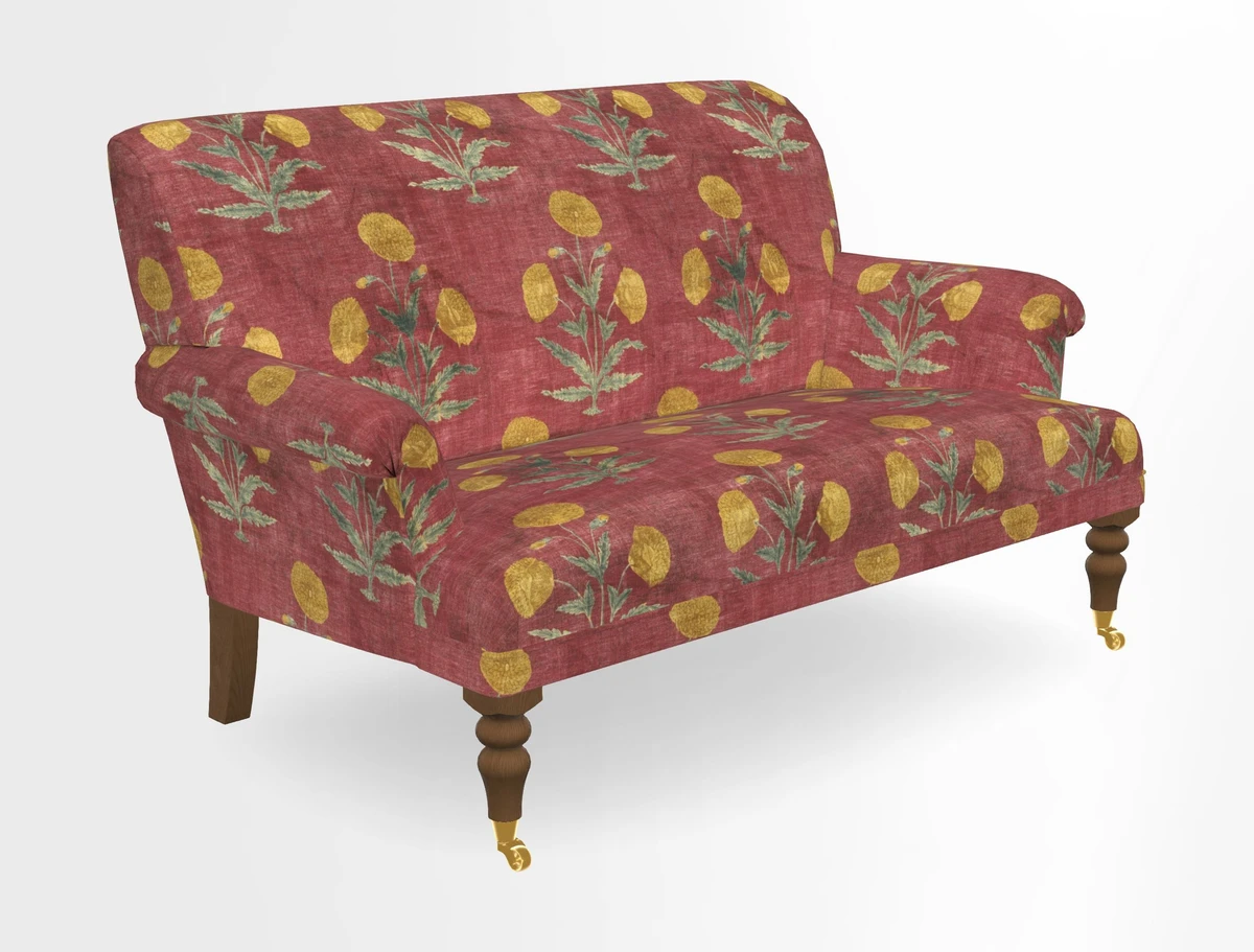 Midhurst 2 Seater Sofa in V&A Collection Botanical Collage All Over