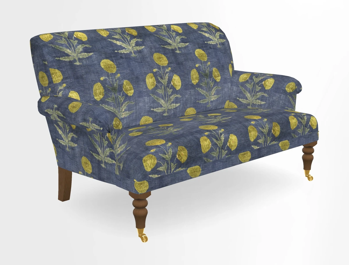 Midhurst 2 Seater Sofa in V&A Collection Botanical Collage All Over