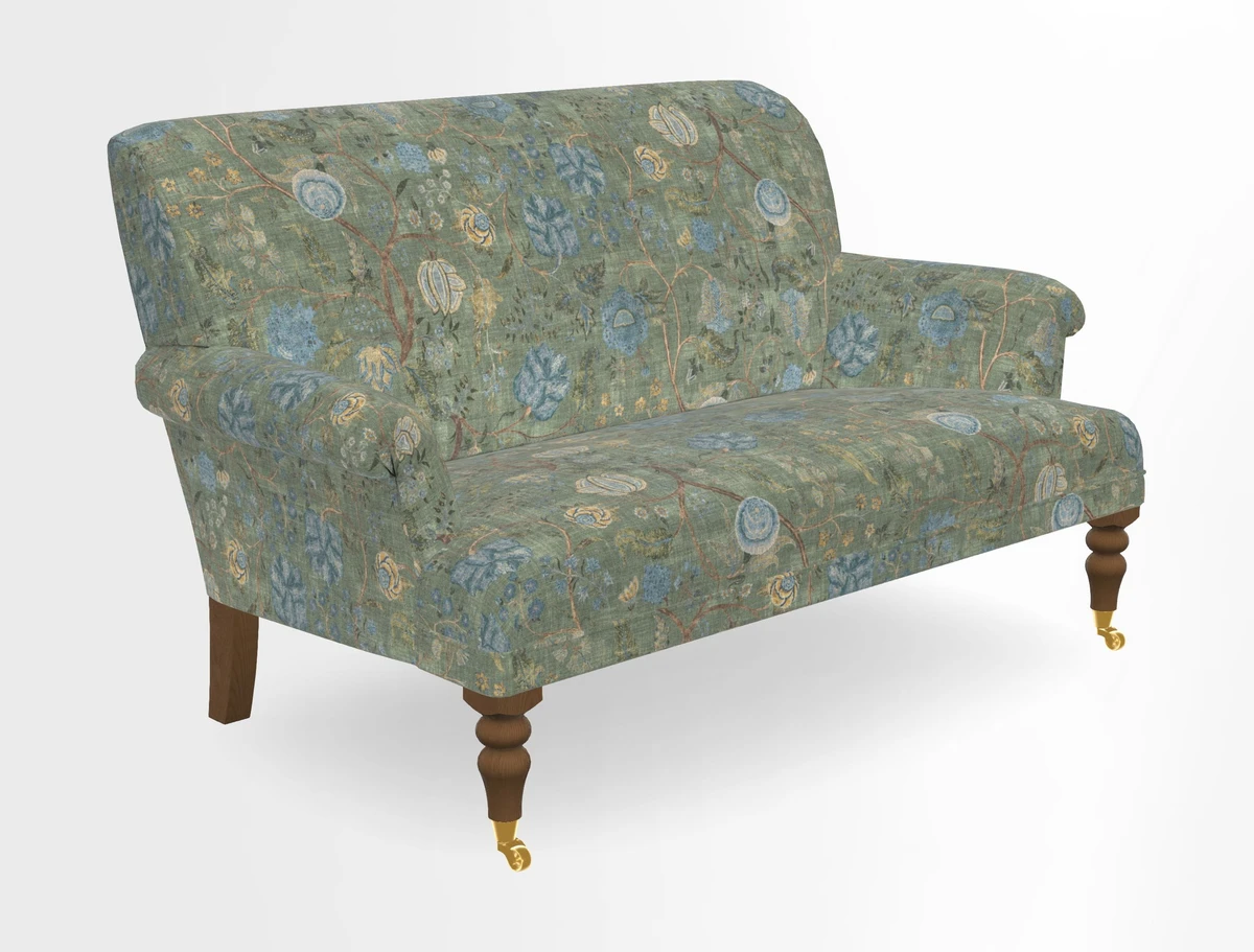 Midhurst 2 Seater Sofa in V&A Collection Botanical Collage All Over