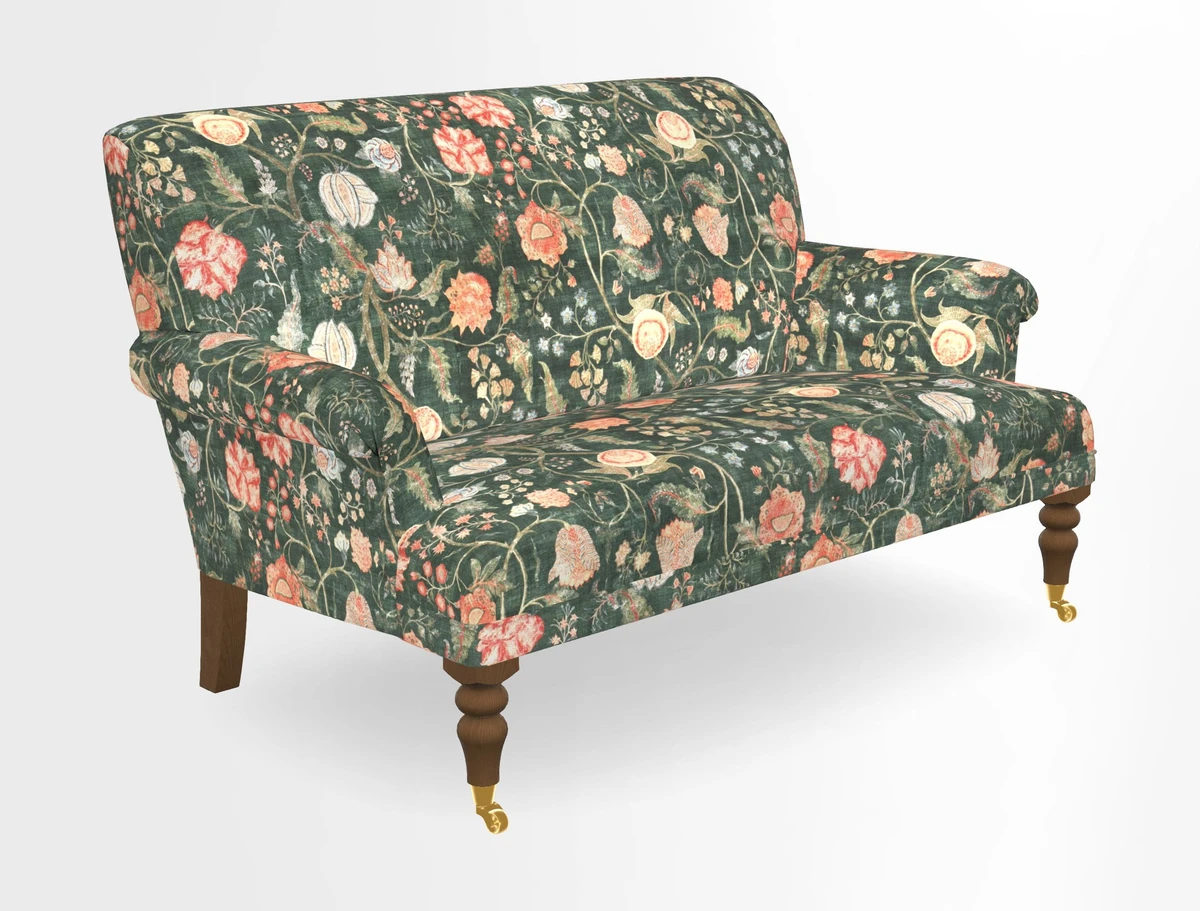 Midhurst 2 Seater Sofa in V&A Collection Botanical Collage All Over