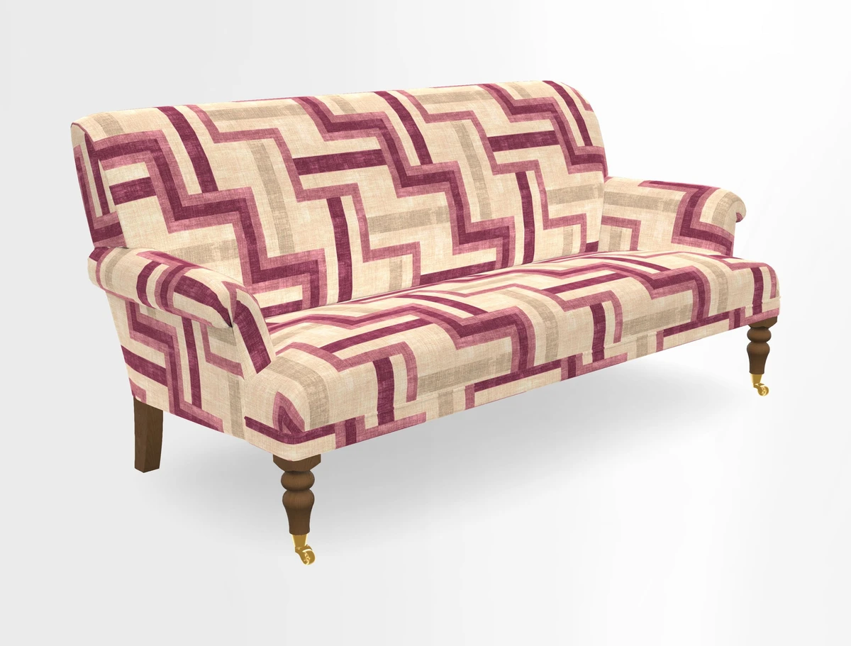 Midhurst Sofa in V&A Collection Botanical Collage All Over