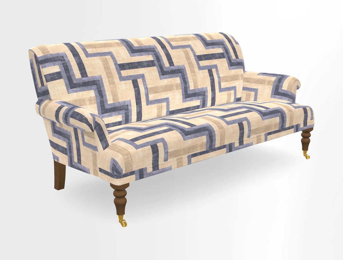 Midhurst Sofa in V&A Collection Botanical Collage All Over