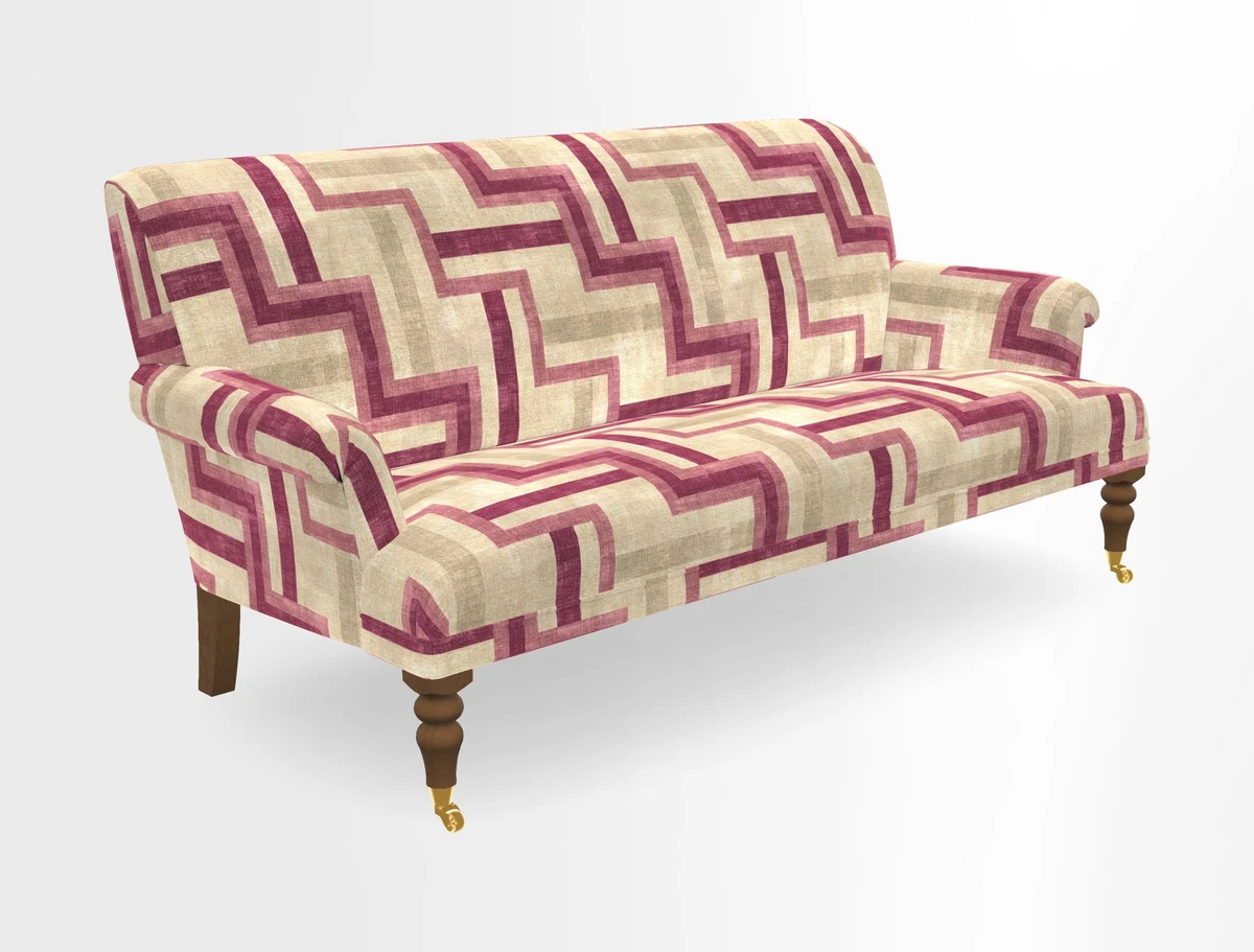 Midhurst Sofa in V&A Collection Botanical Collage All Over