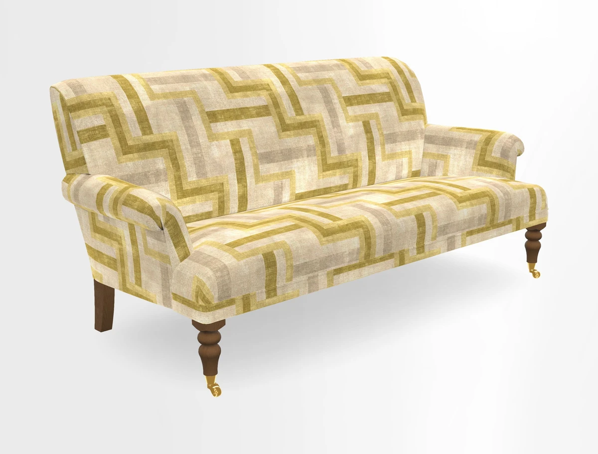 Midhurst Sofa in V&A Collection Botanical Collage All Over