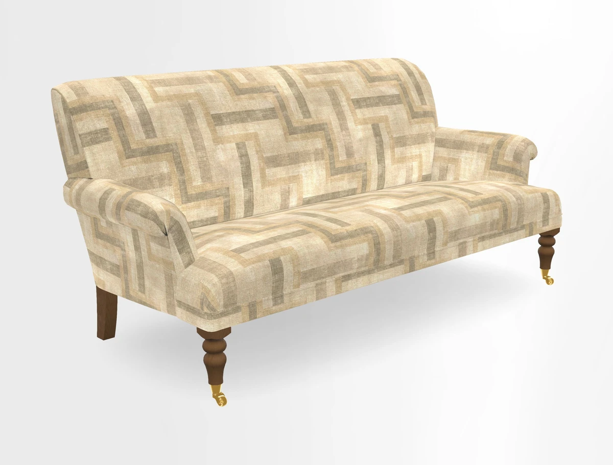 Midhurst Sofa in V&A Collection Botanical Collage All Over