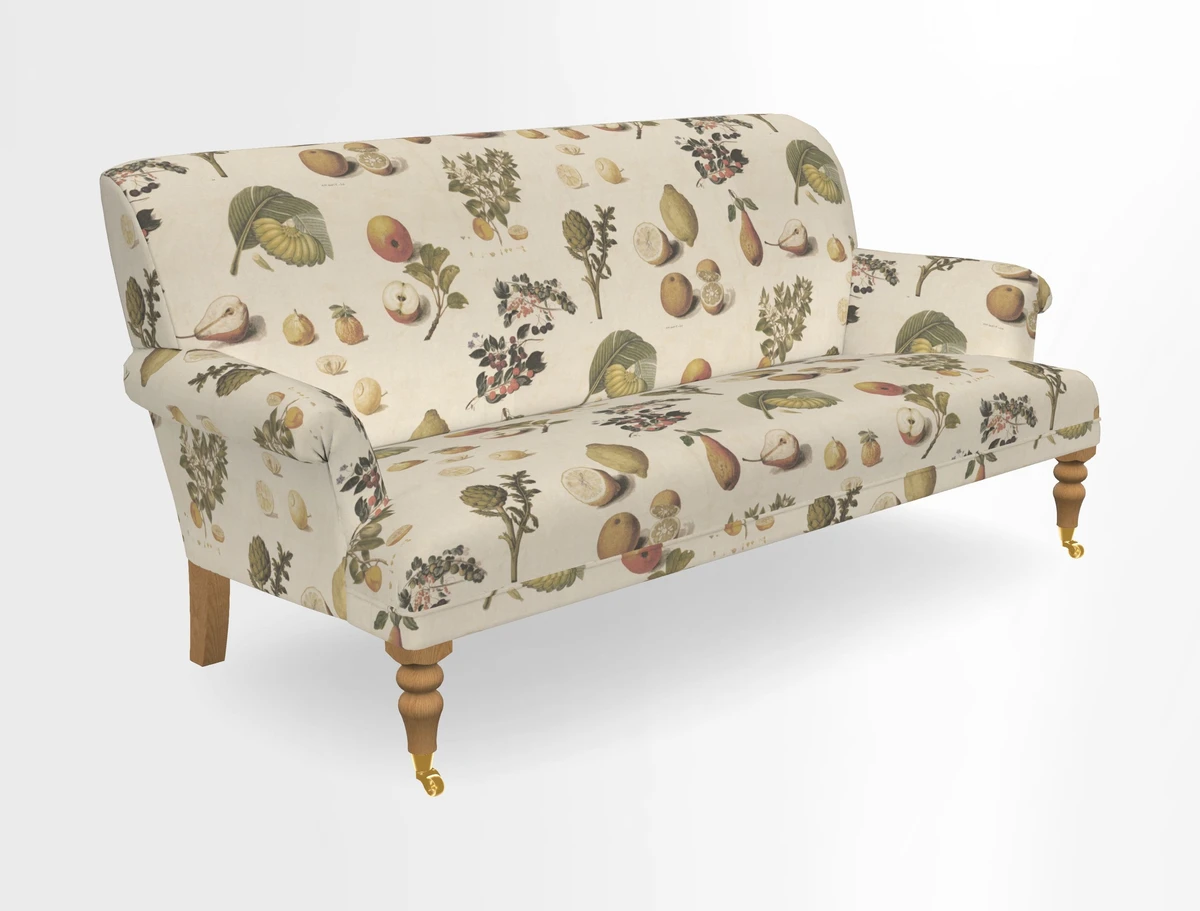 Midhurst Sofa in V&A Collection Botanical Collage All Over