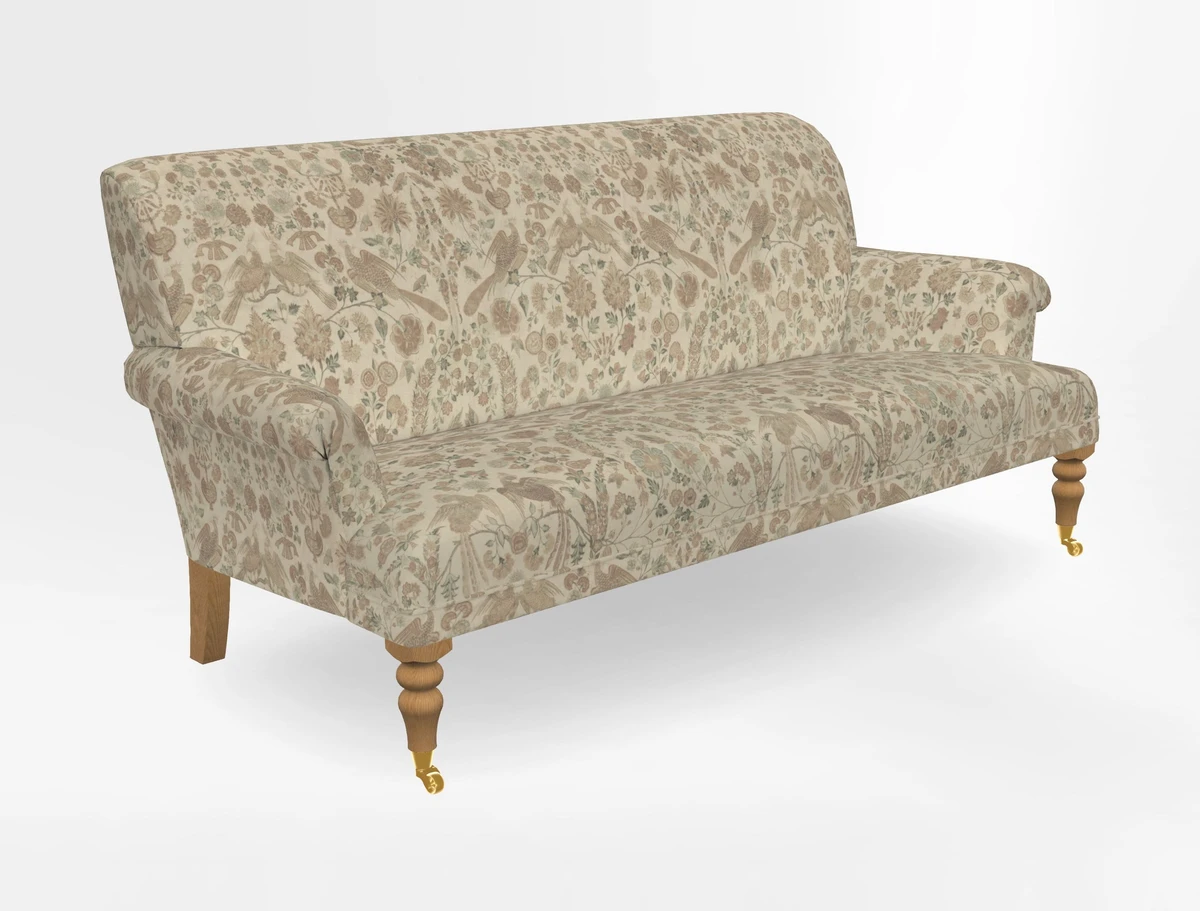 Midhurst Sofa in V&A Collection Botanical Collage All Over